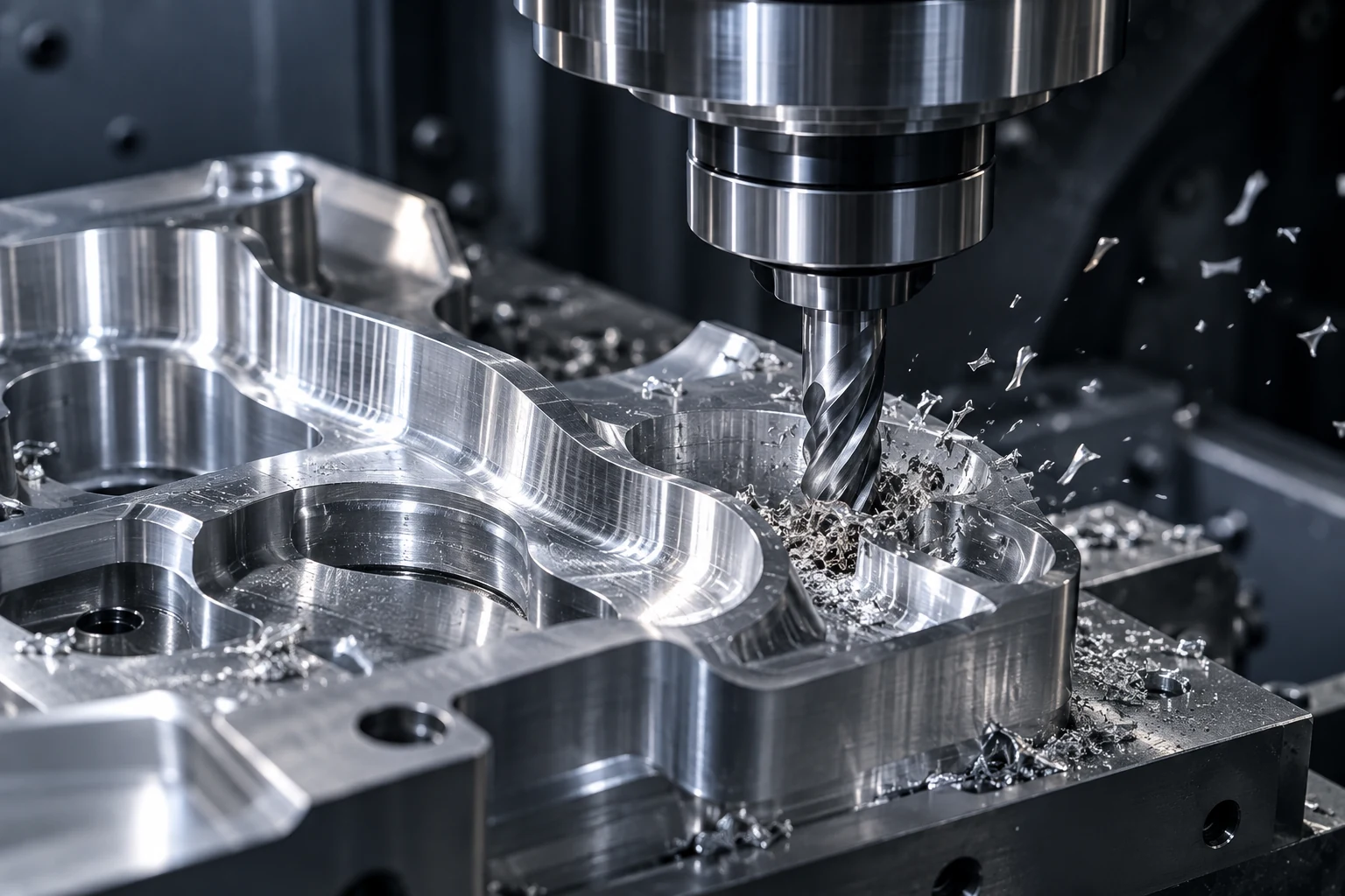 CNC milling an aluminium component
